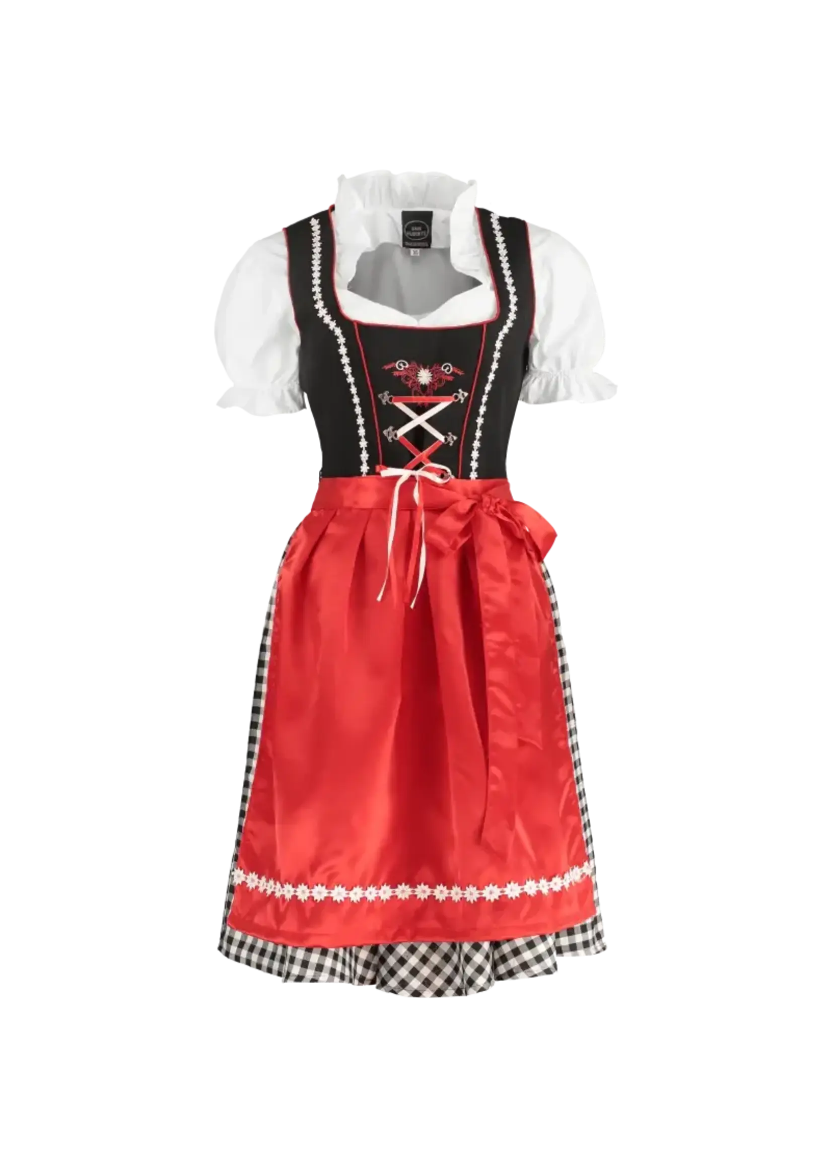Haus Huberts Dirndl zwart/wit 3-delig