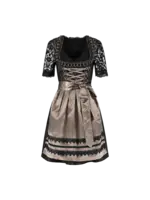 Haus Huberts Dirndl Zwart/Taupe 3-delig