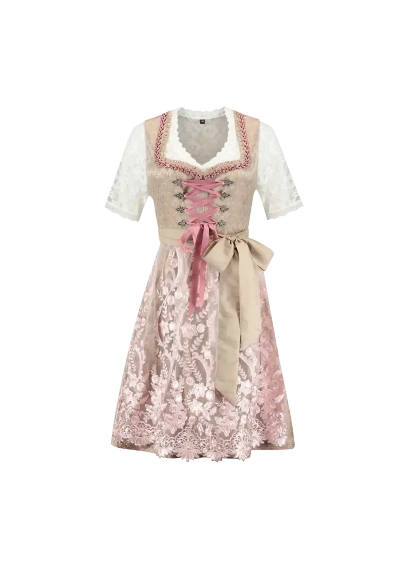 Haus Huberts Dirndl 2-delig Champagne / Roze