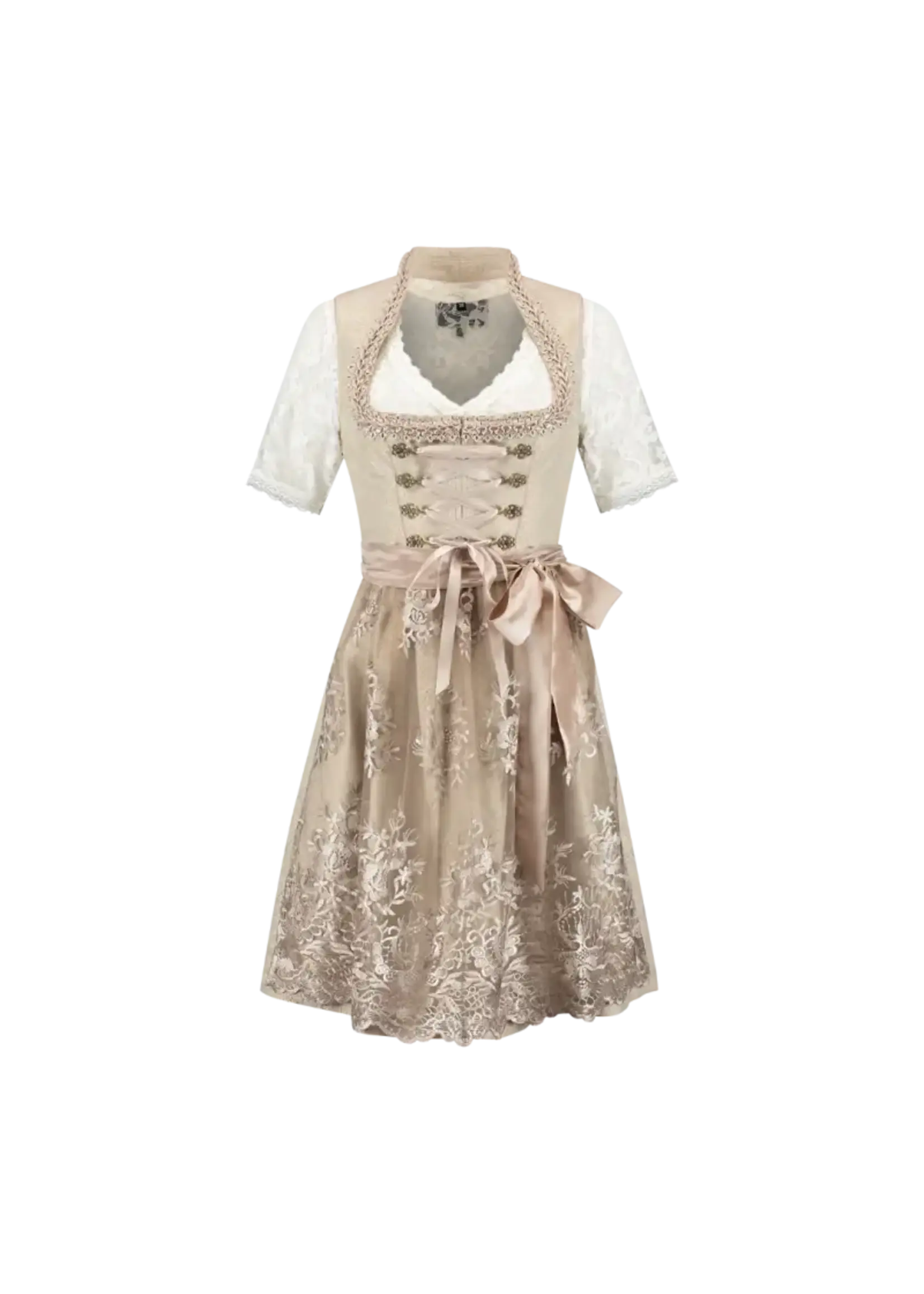 Haus Huberts Dirndl 2-delige Jacquard, crèmekleurig