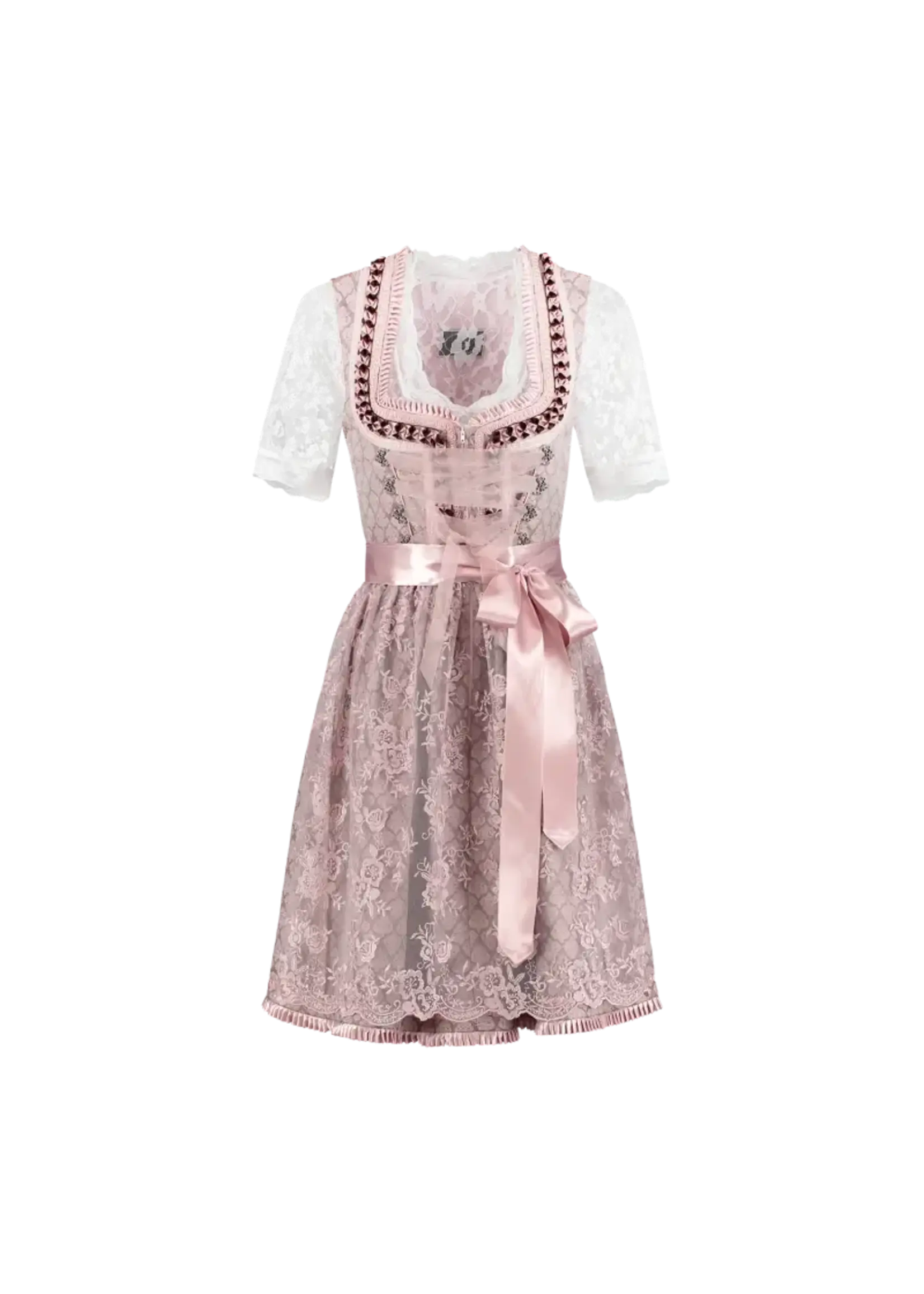 Haus Huberts Dirndl 2-delig oudroze / taupe