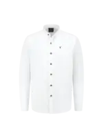Haus Huberts Herenblouse wit met opstaande kraag