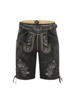 Haus Huberts Lederhosen kort antiek antracietgrijs