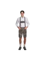 Haus Huberts Lederhosen kort grijs antieke look