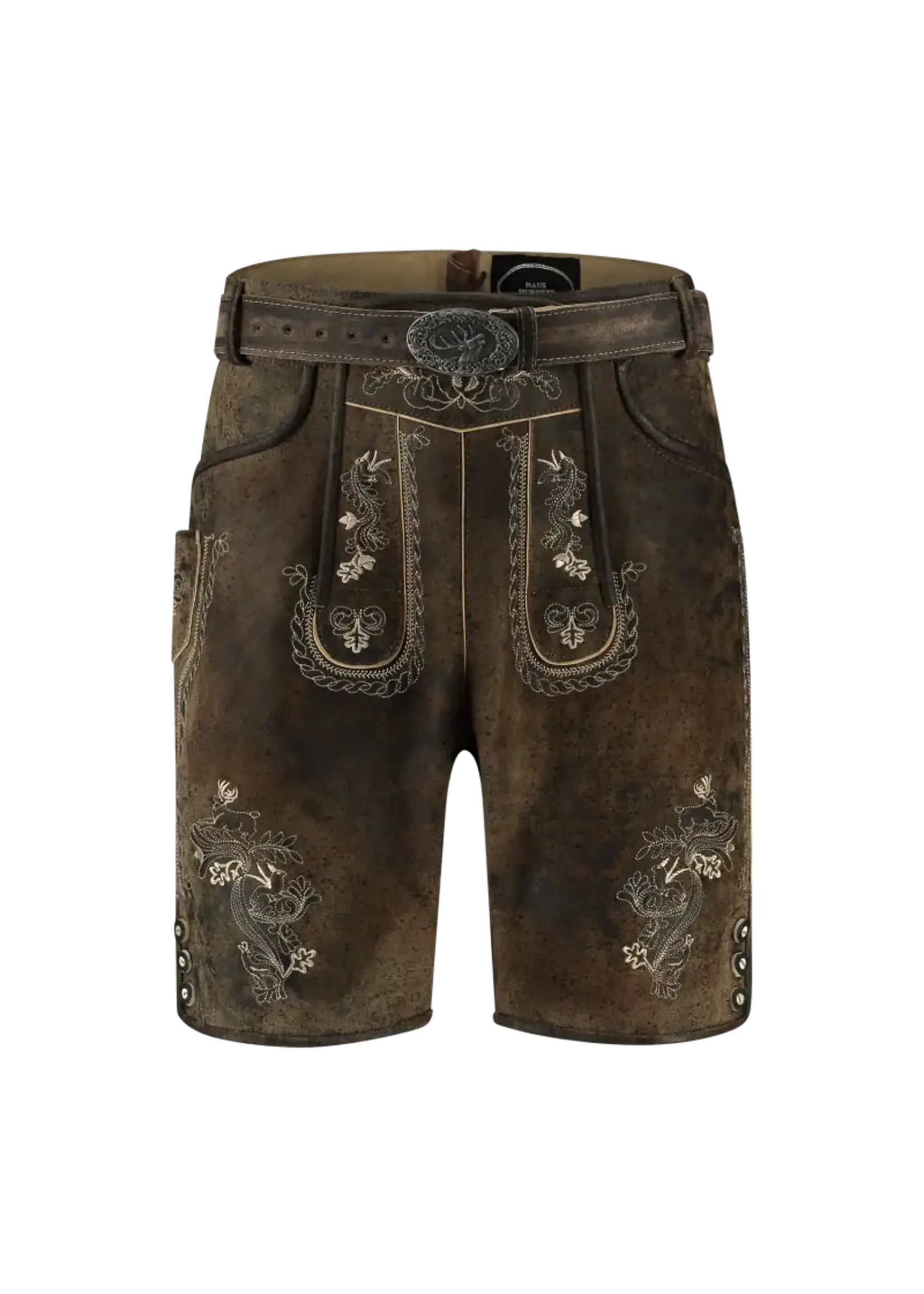 Haus Huberts Lederhosen kort antiek bruin