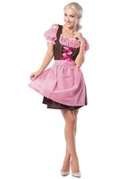 Feestkleding Breda Dirndl Anne-Ruth roze/bruin kort