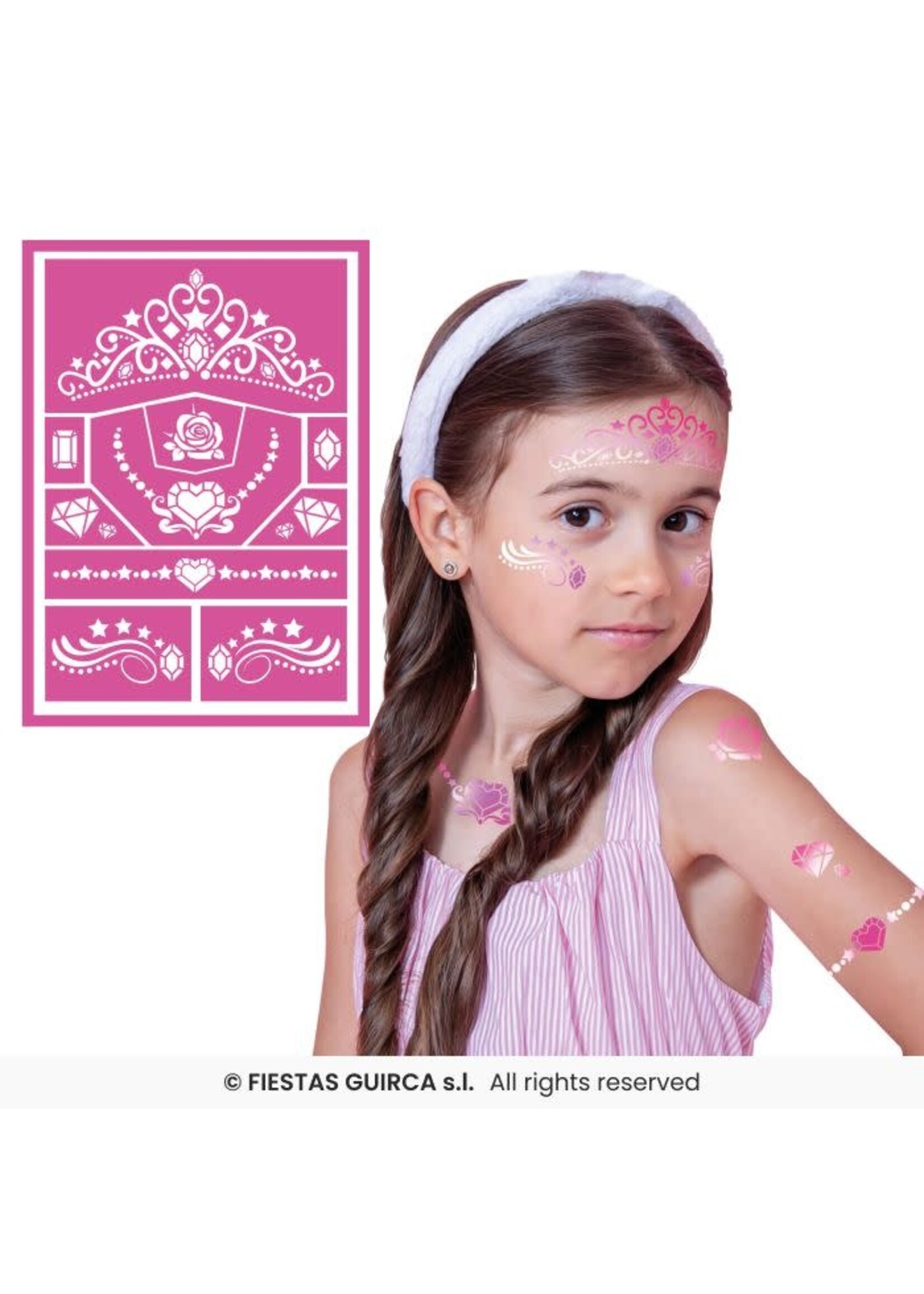Fiestas Guirca Prinsessen make-up sjabloon