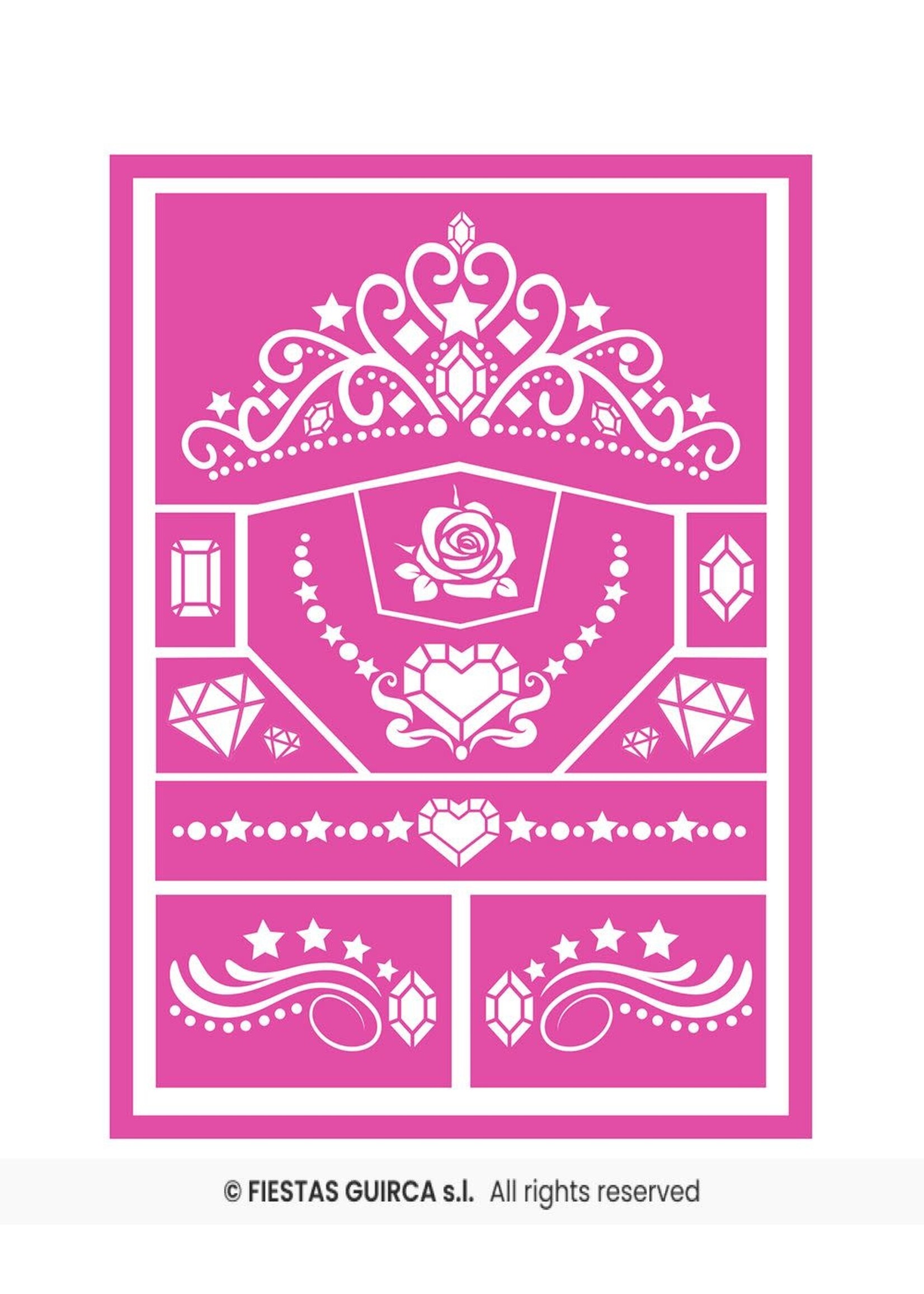 Fiestas Guirca Prinsessen make-up sjabloon