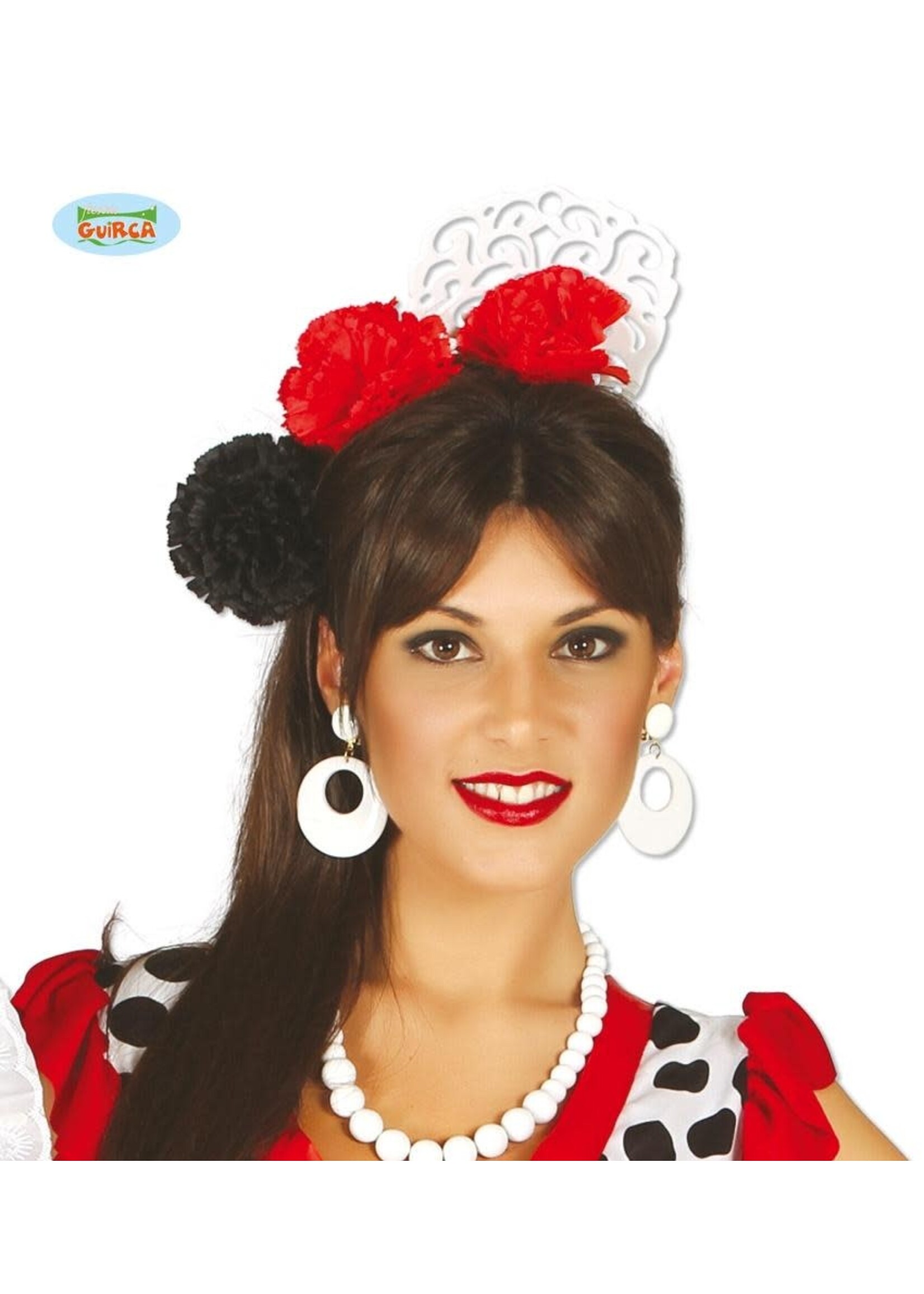 Fiestas Guirca Grote witte haarspeld