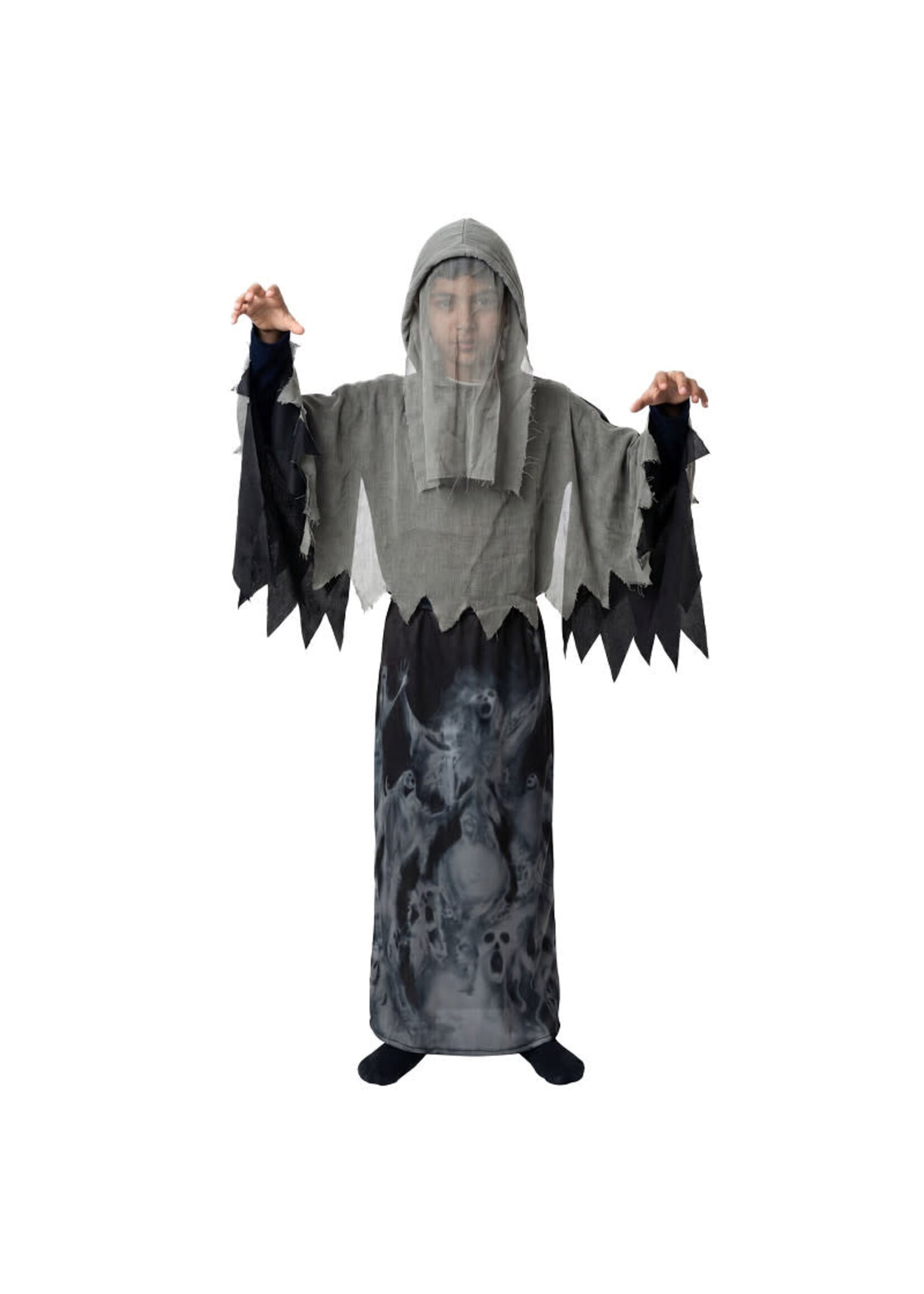 Wilbers & Wilbers Kinderkostuum Halloweengeest met capuchon