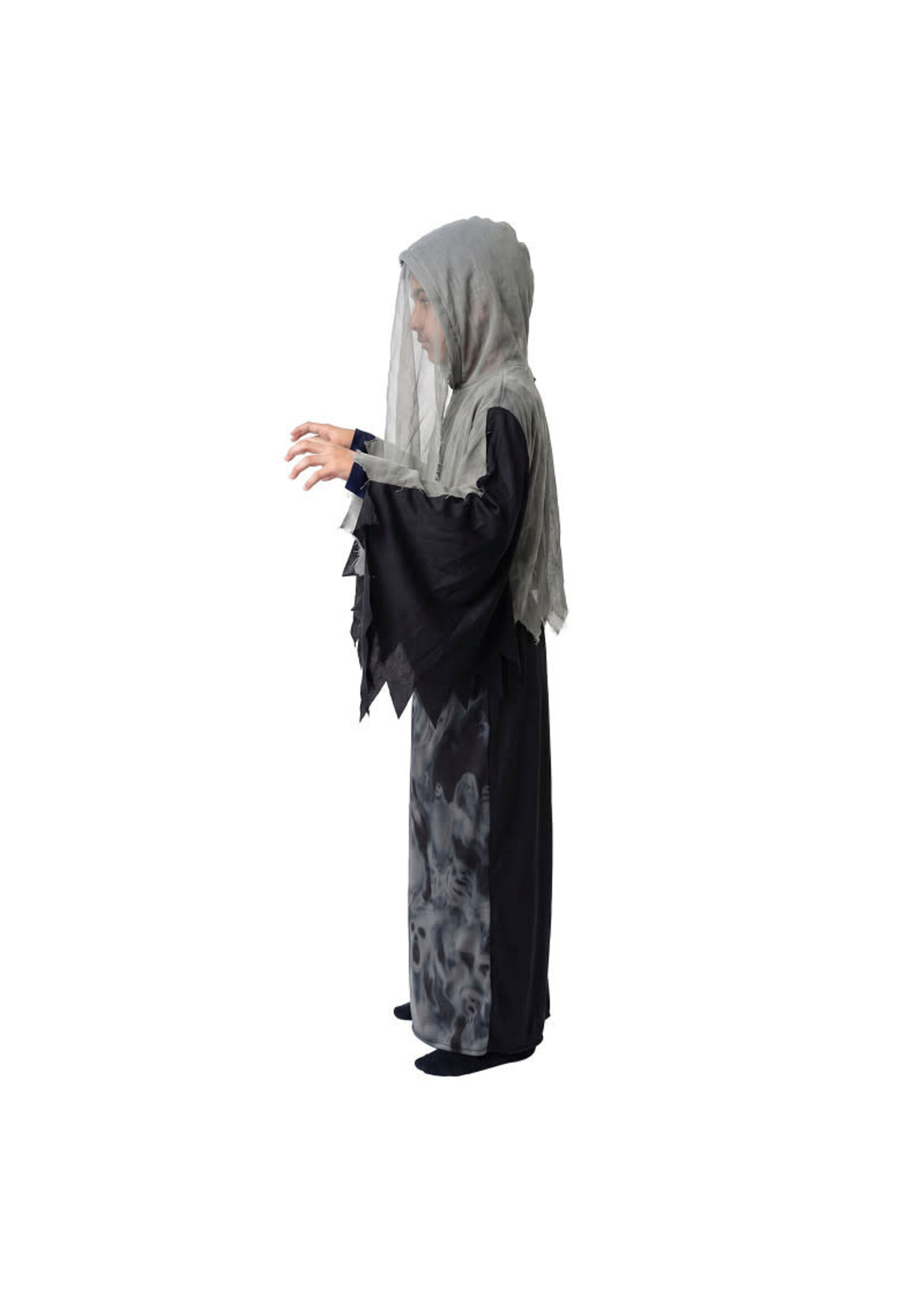 Feestkleding Breda Halloween kind geest outfit met capuchon