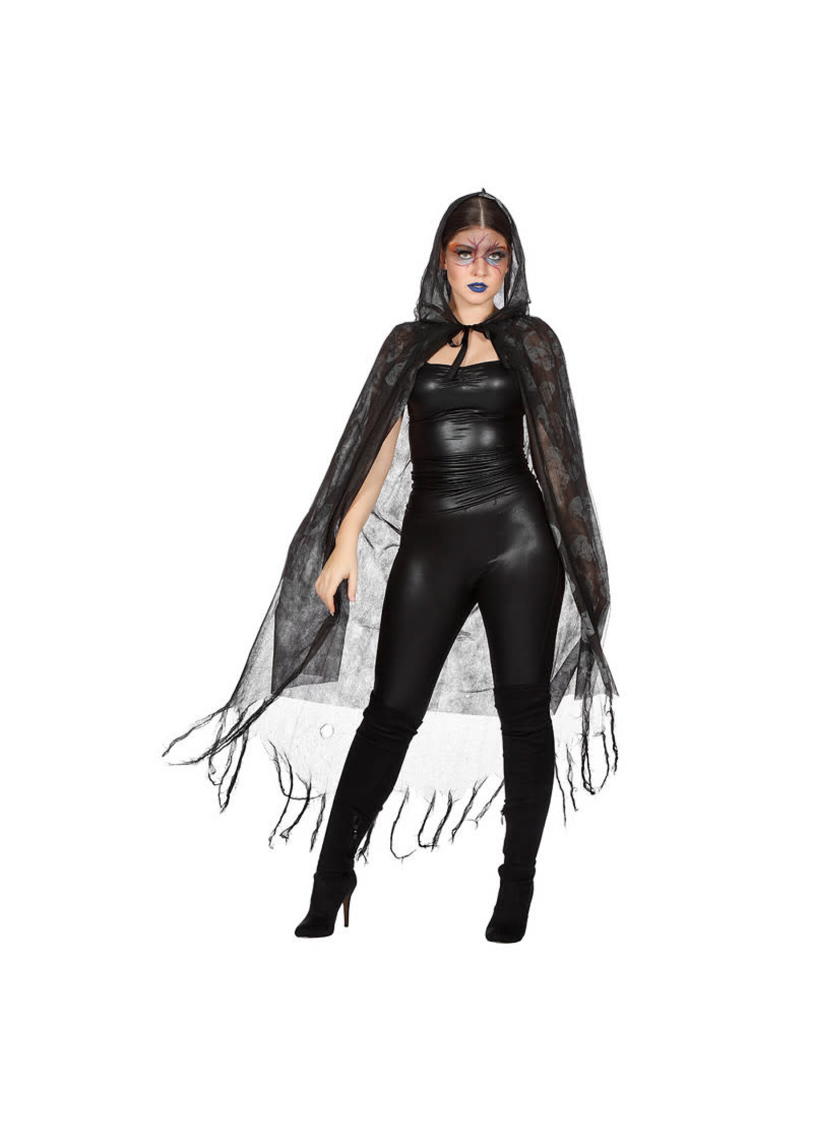 Wilbers & Wilbers Halloweencape met schedelpatroon