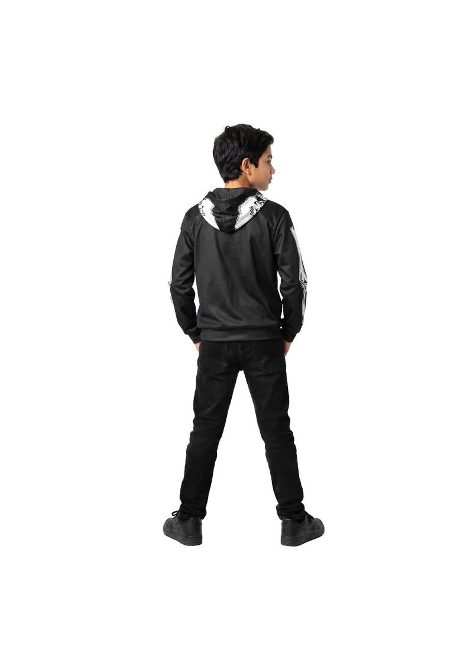 Feestkleding Breda Hoodie met rits skelet Kind