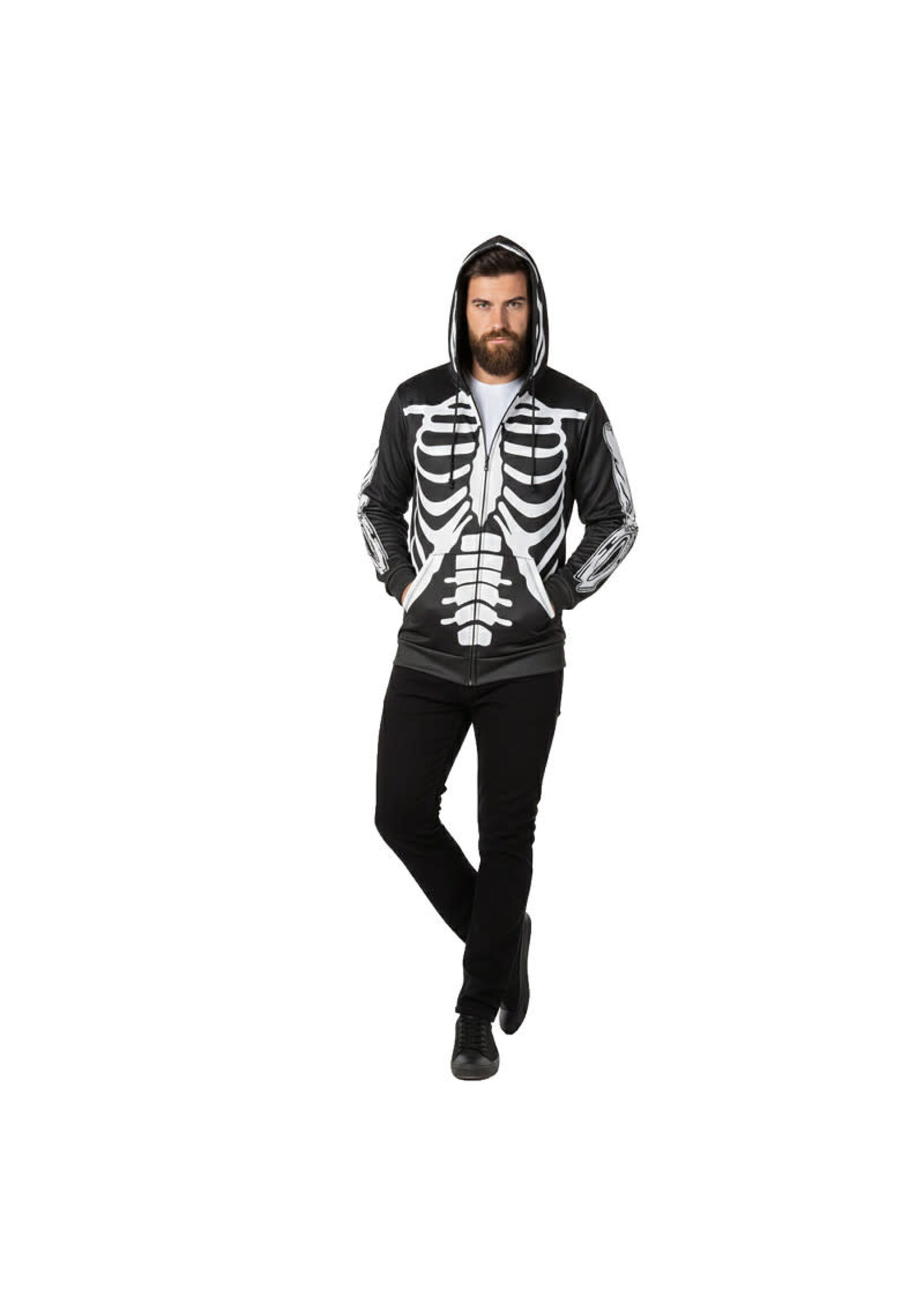 Feestkleding Breda Hoodie met rits skelet