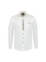 Haus Huberts Heren blouse wit in landelijke stijl