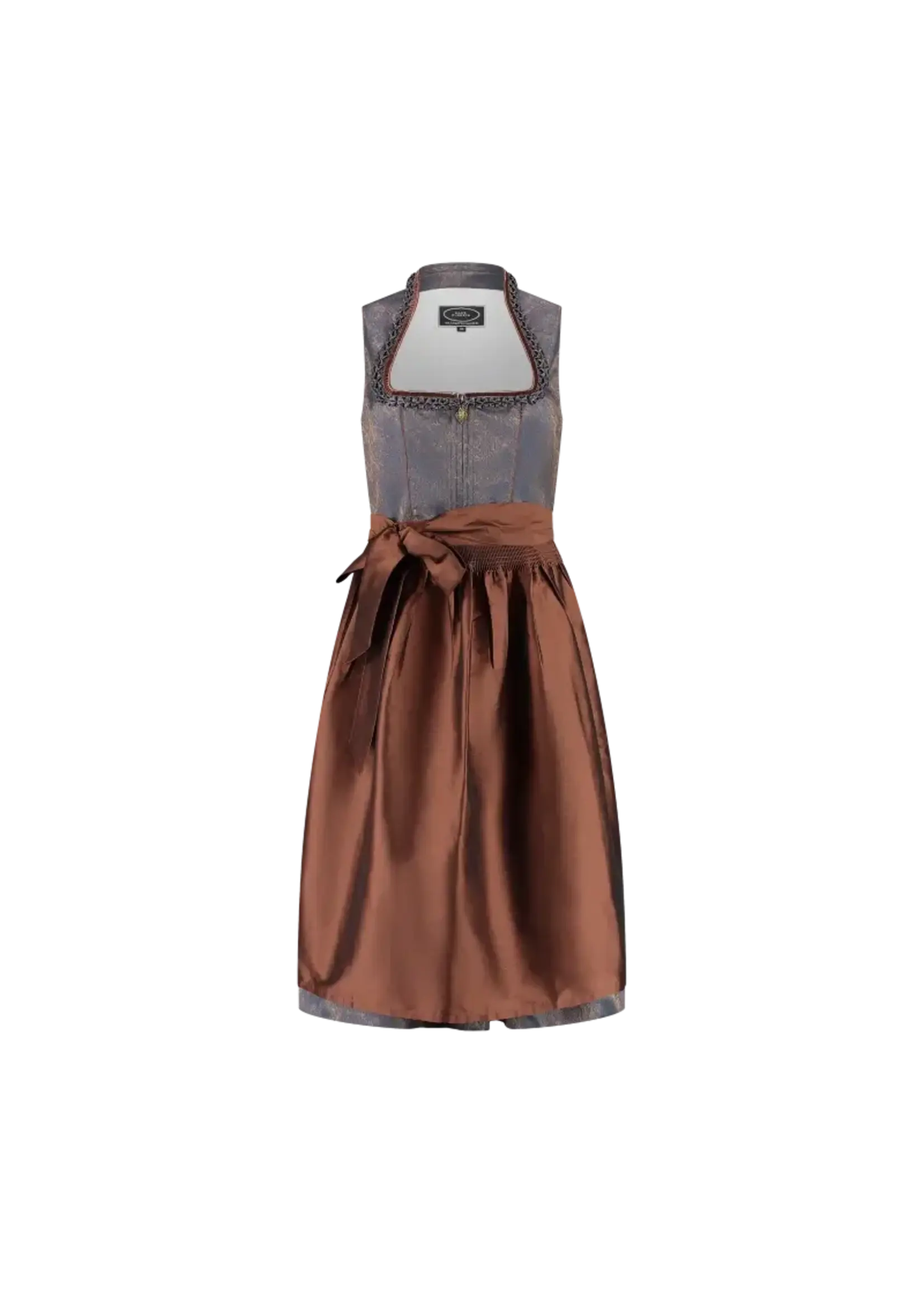 Haus Huberts Dirndl 2-delig, Jaquard, blauw/koper