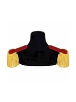 Feestkleding Breda Epauletten luxe Rood-Goud
