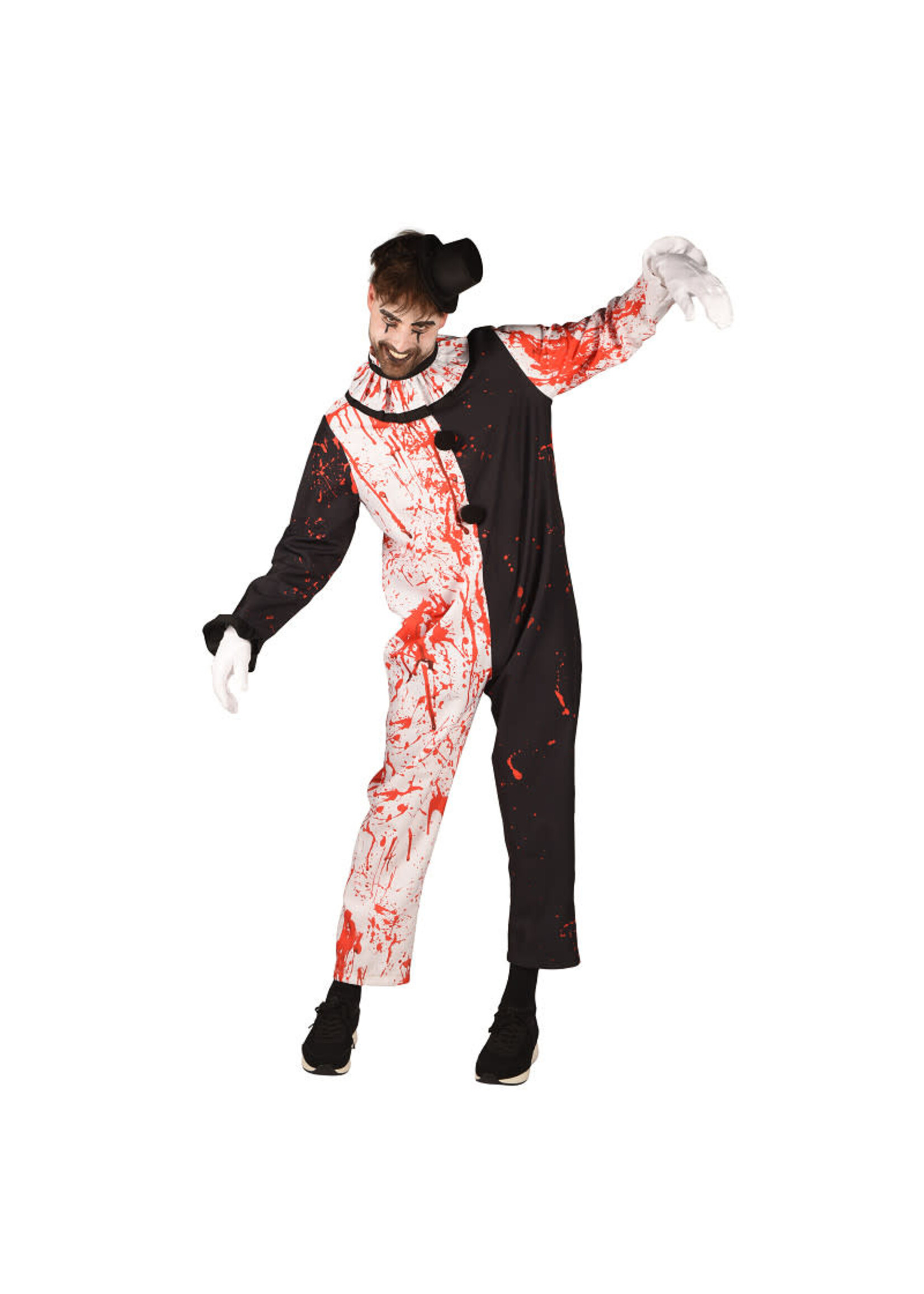 Thetru Horror clown heer, zwart-wit