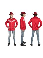 Feestkleding Breda Rood Line-Dance shirt