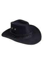 Feestkleding Breda Zwarte cowboyhoed van polyester