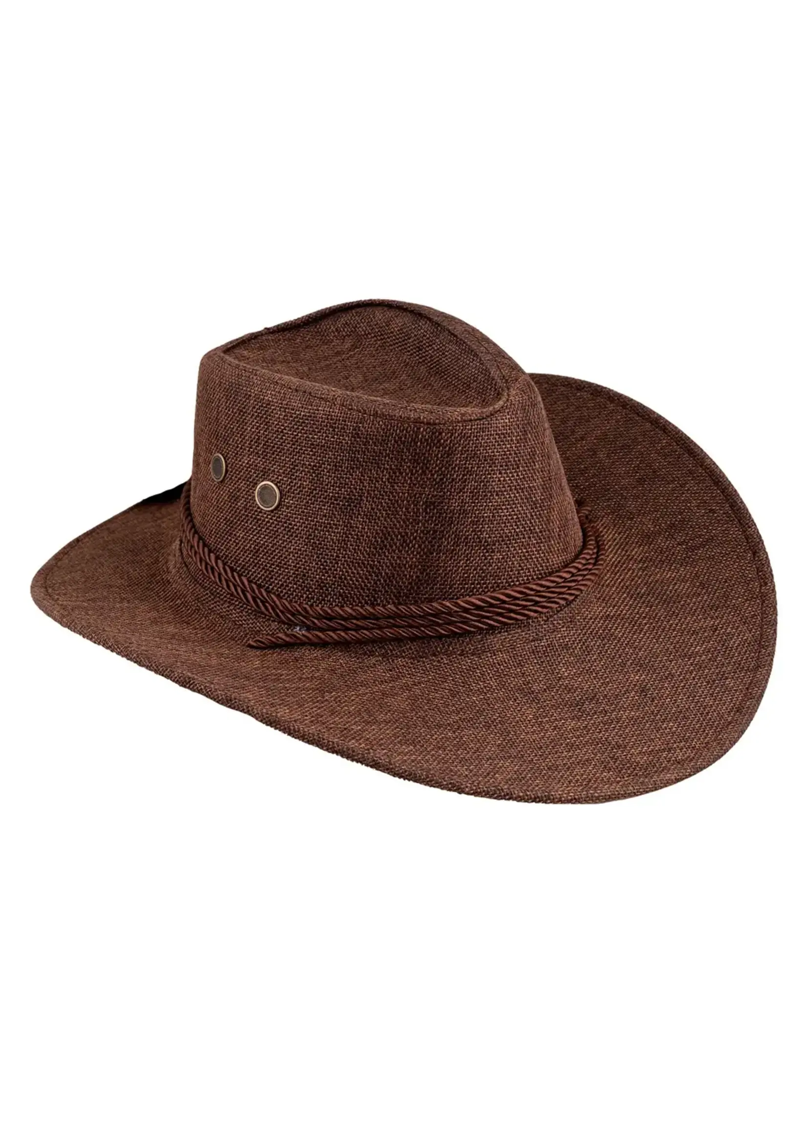 Feestkleding Breda Bruine cowboyhoed van polyester