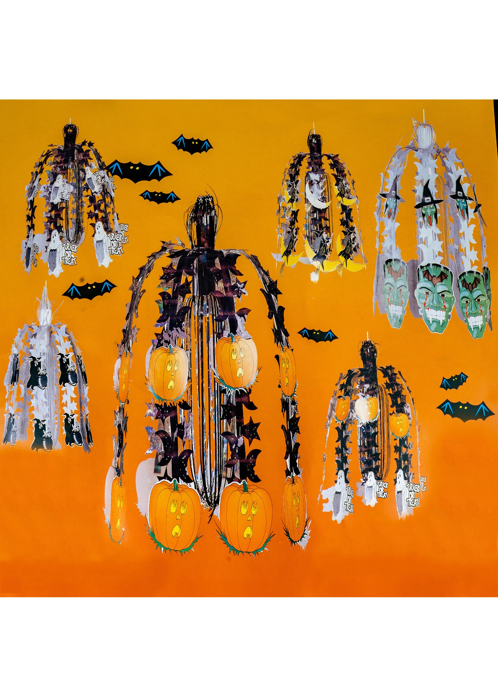 Feestkleding Breda Set van 6 Halloween hangdecoraties