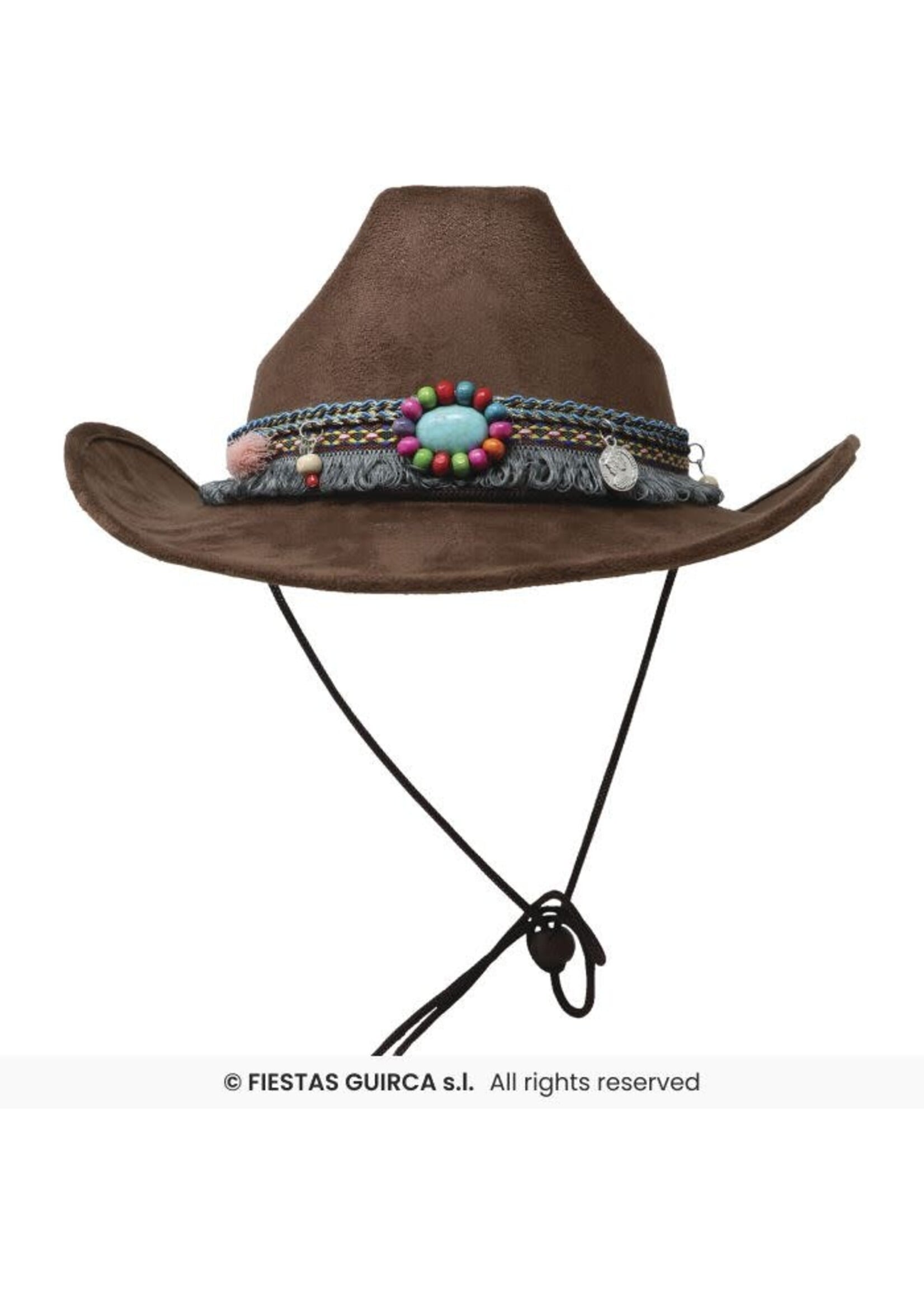 Feestkleding Breda Vilten cowboyhoed, bruin