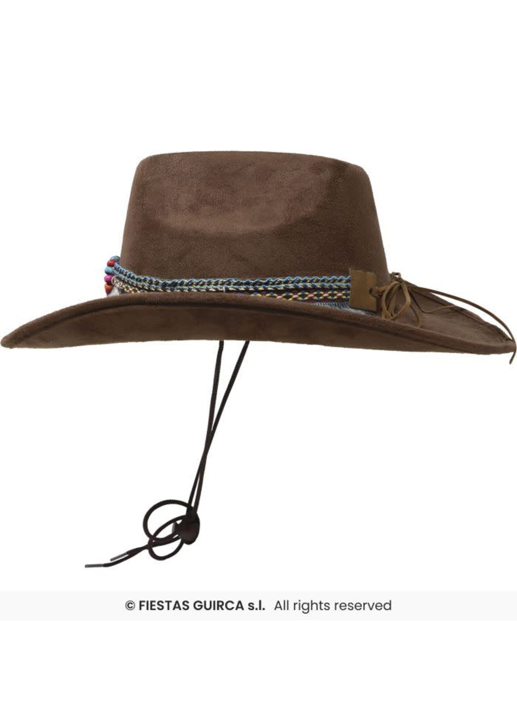 Feestkleding Breda Vilten cowboyhoed, bruin