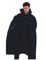 Feestkleding Breda Cape Vinyl zwart 115 cm