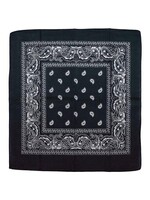 Feestkleding Breda Zakdoek cowboy zwart 50 x 50 cm