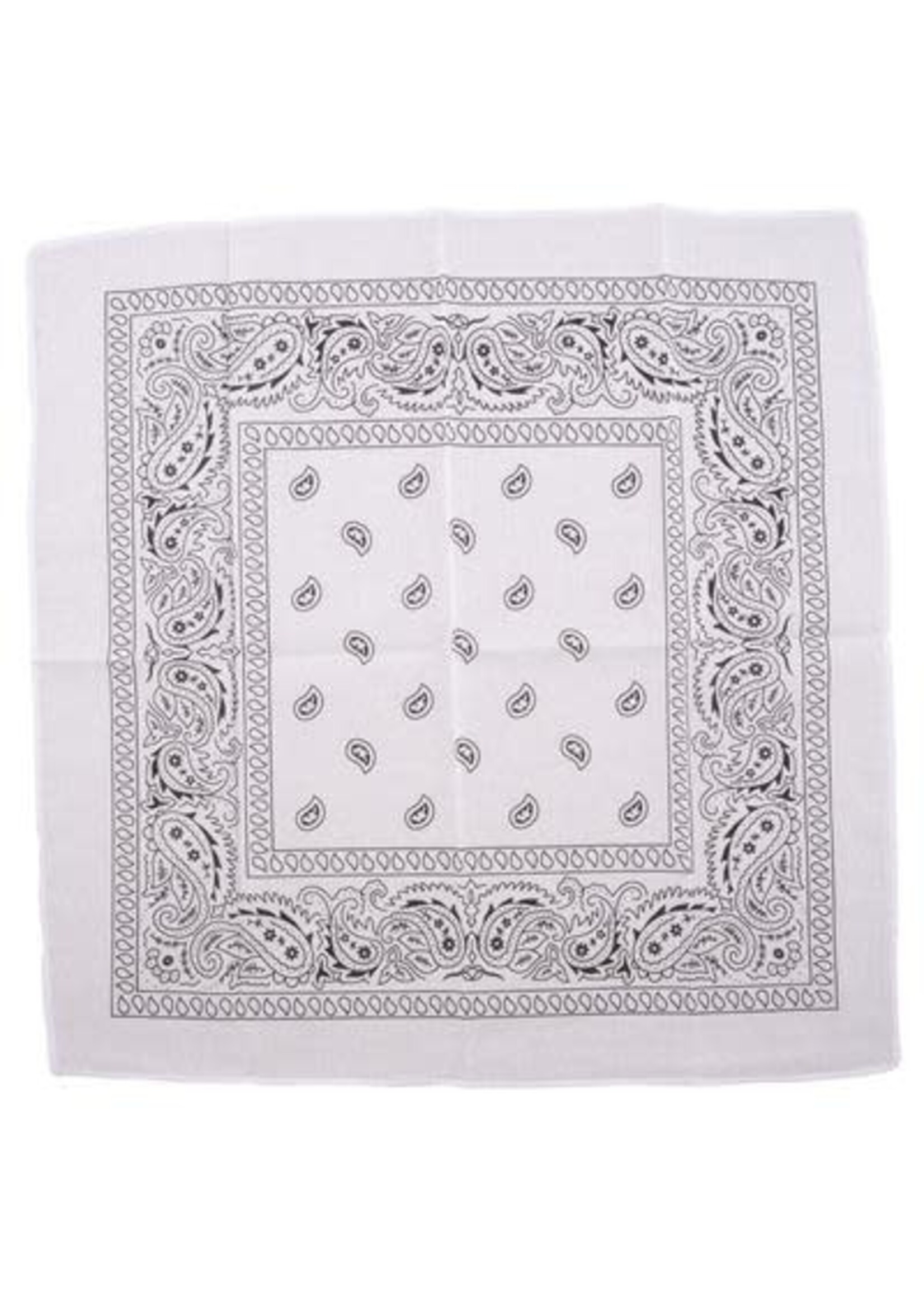 Feestkleding Breda Zakdoek cowboy wit 50 x 50 cm