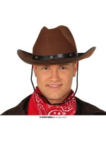 Feestkleding Breda Hoed cowboy bruin vilt