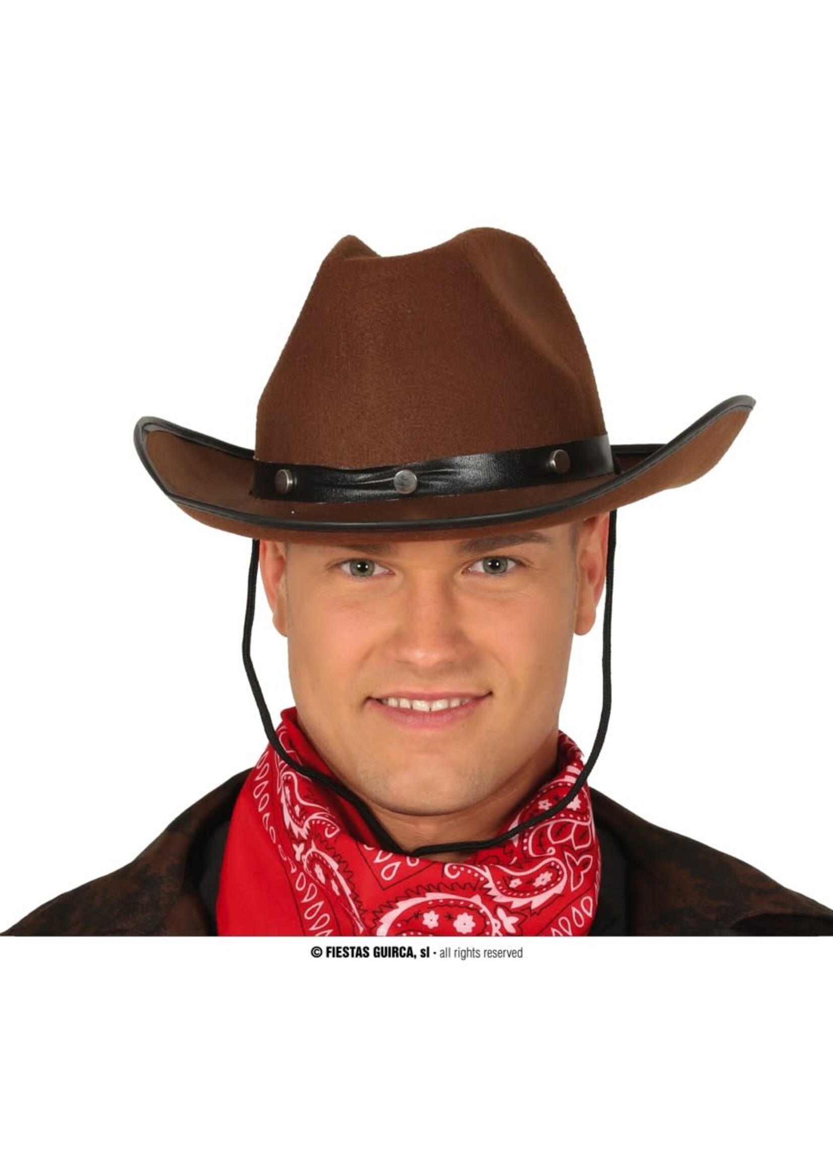 Feestkleding Breda Hoed cowboy bruin vilt