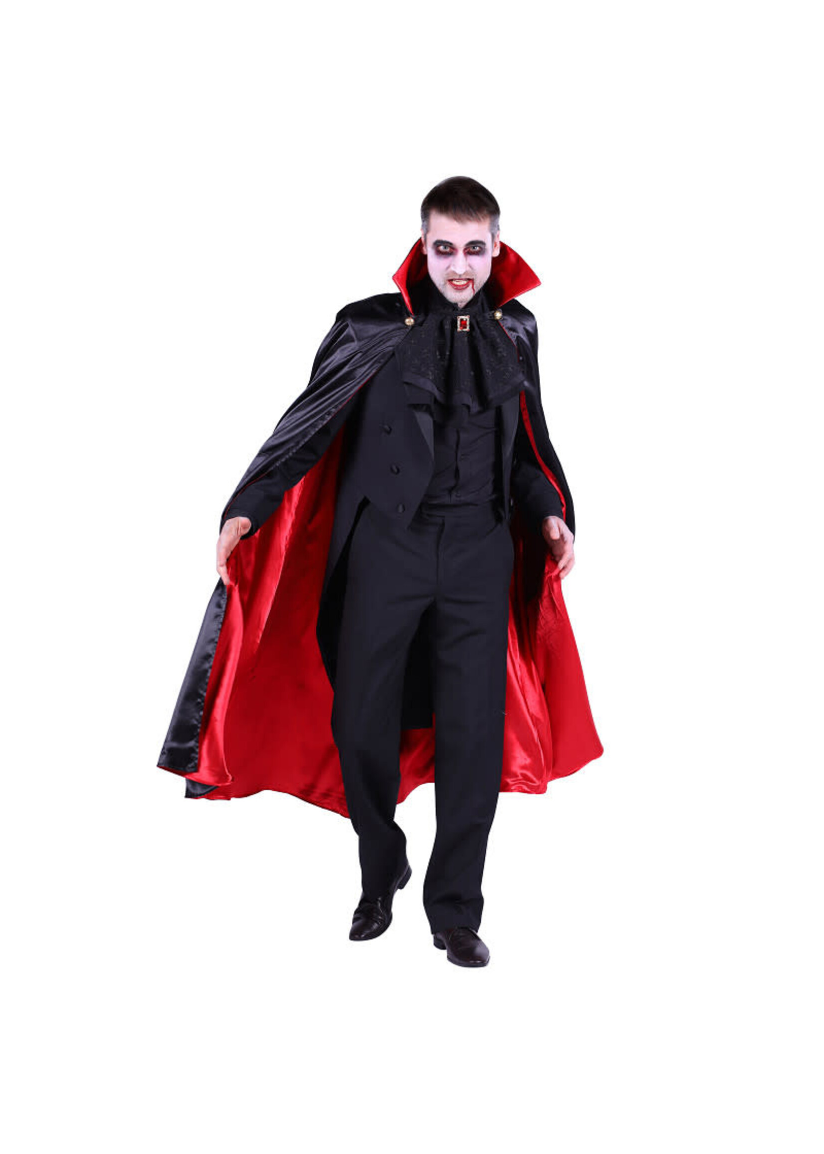 Feestkleding Breda Dracula cape met staande kraag