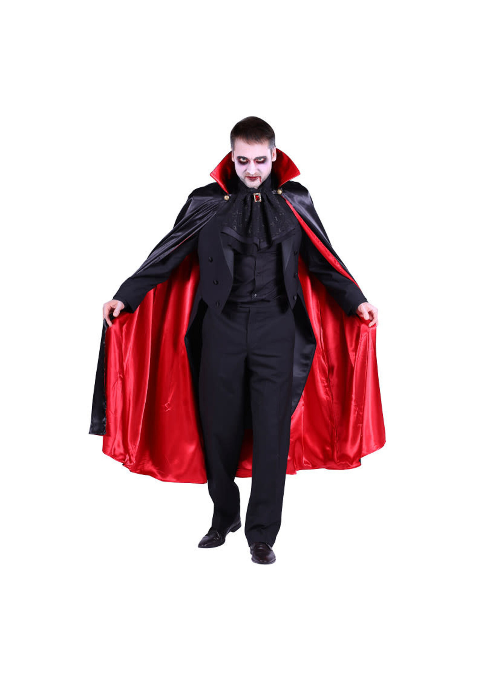 Feestkleding Breda Dracula cape met staande kraag