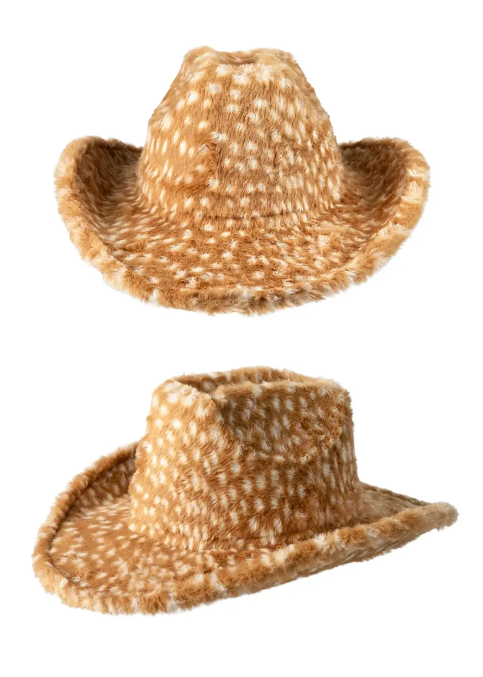 PartyXplosion Cowboyhoed kort bont bambi print mt 59