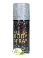 Feestkleding Breda Zilveren bodyspray met glitters