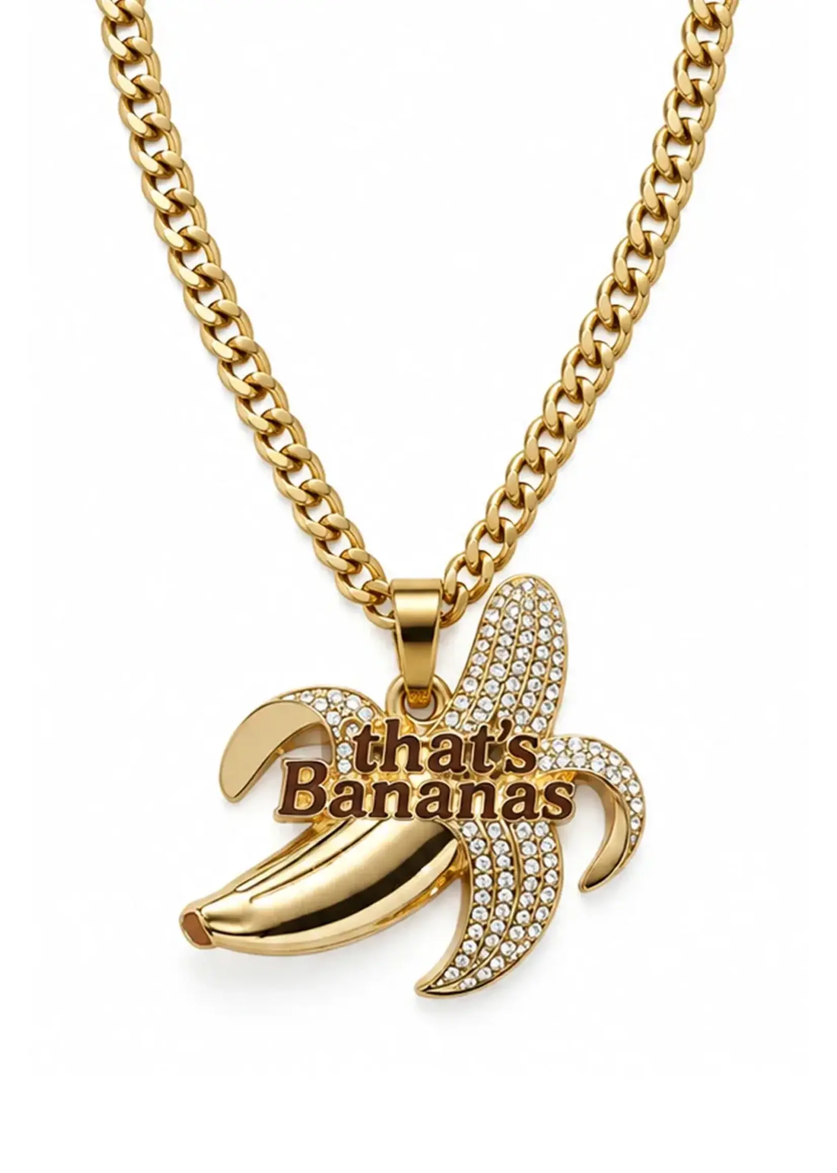 PartyXplosion Gouden ketting met tekst "That's Bananas"