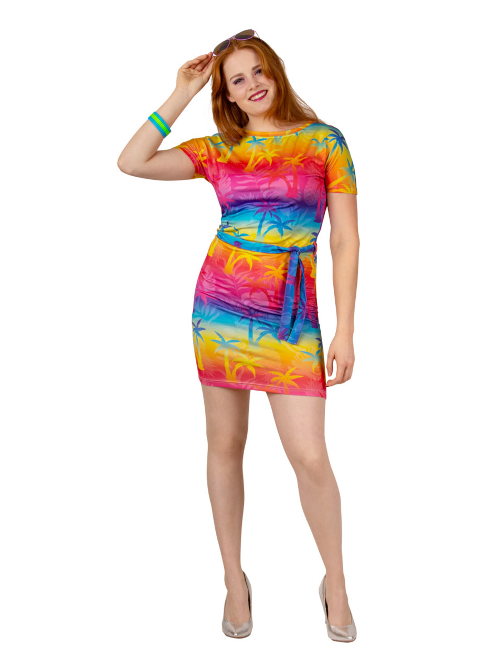 PartyXplosion T-shirt jurk tropicana