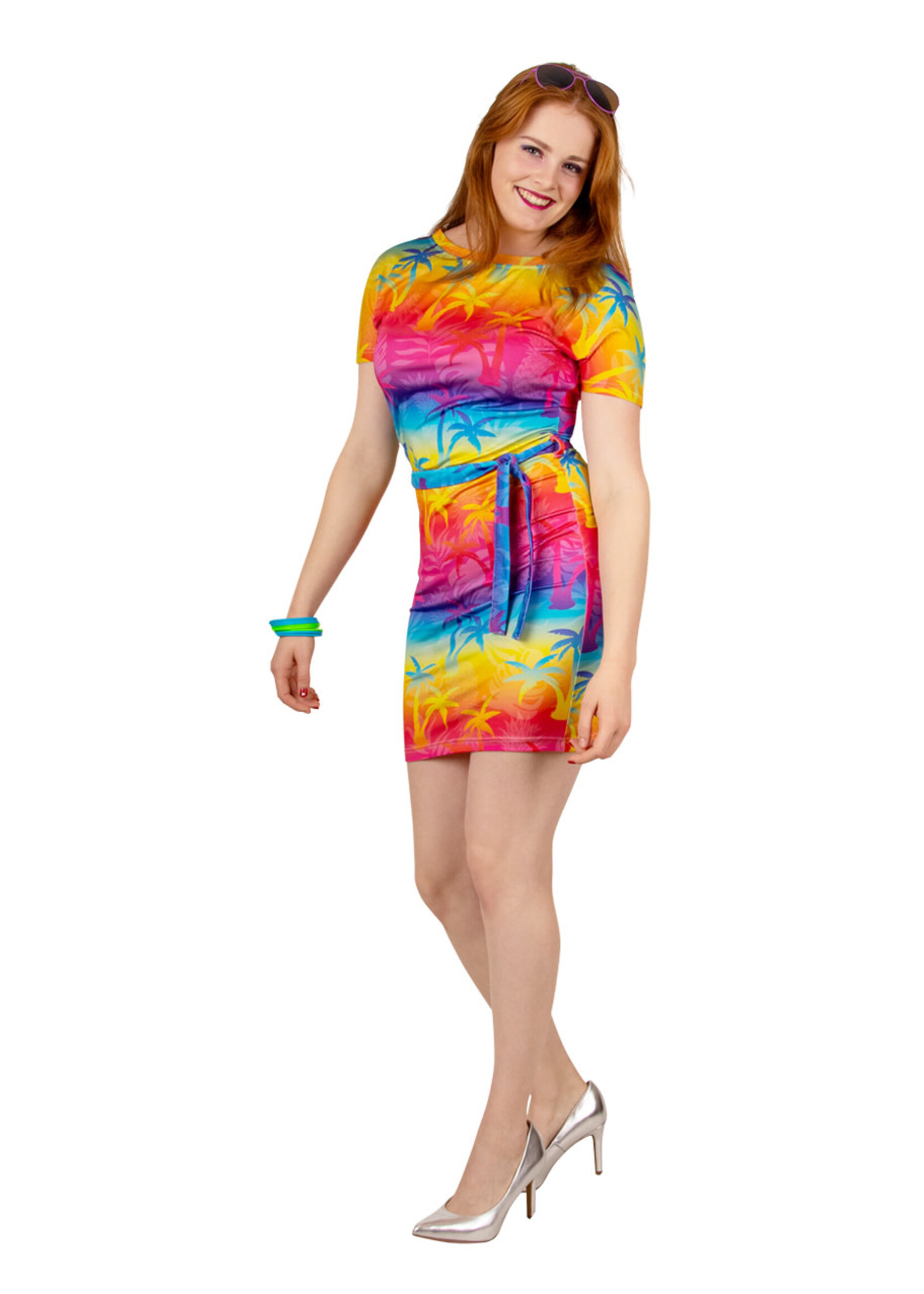 PartyXplosion T-shirt jurk tropicana