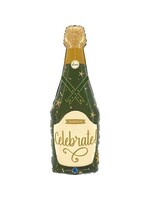 Feestkleding Breda Folieballon glitter champagnefles (94 cm)
