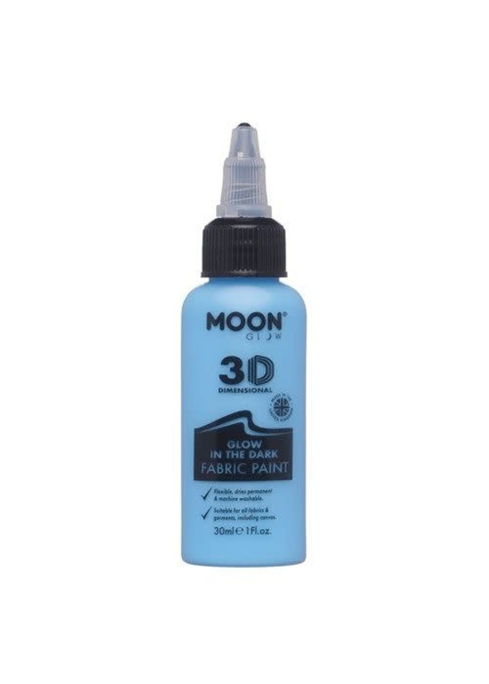 MoonGlow Blauwe glow in the dark textielverf (30 ml)