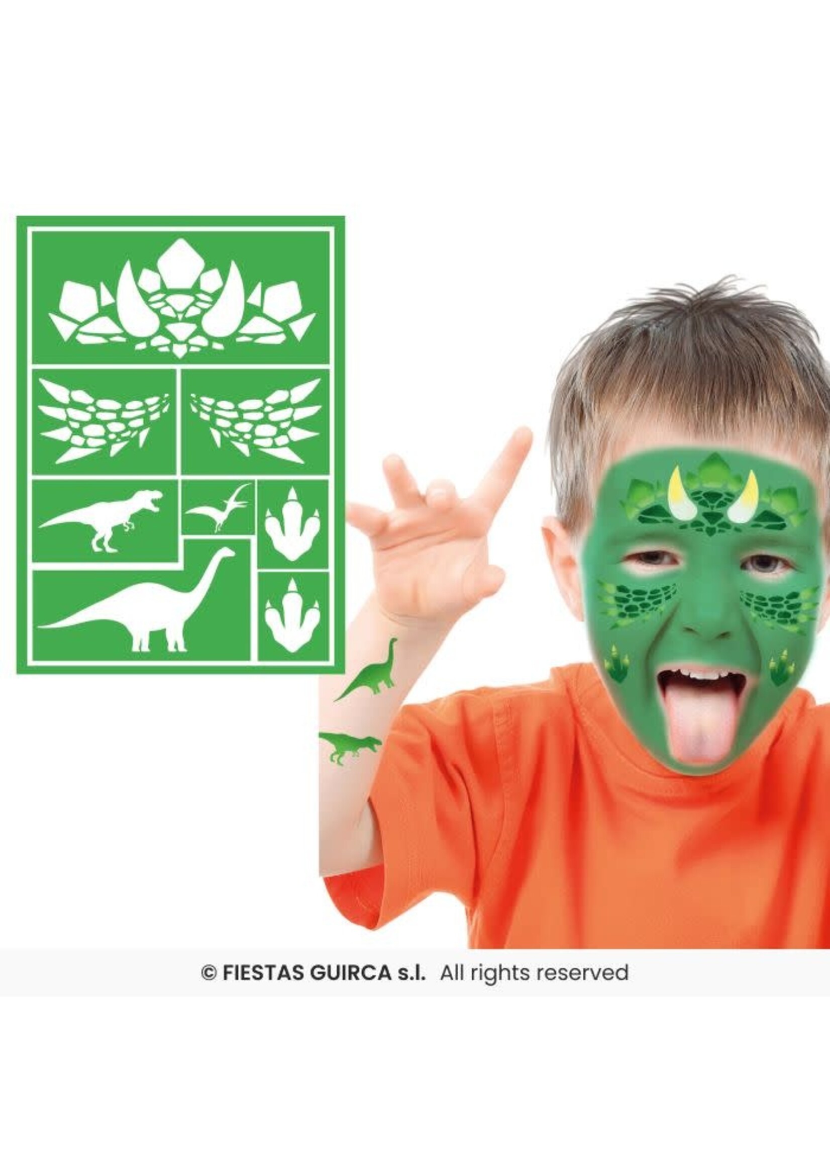 Fiestas Guirca Sjabloon dinosaurus