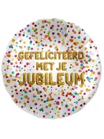 De Ballonnerie Folieballon Gefeliciteerd Met Je Jubileum Confetti 46cm