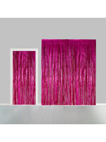 Globos Europe Feestgordijn 100 x 240 cm hot pink