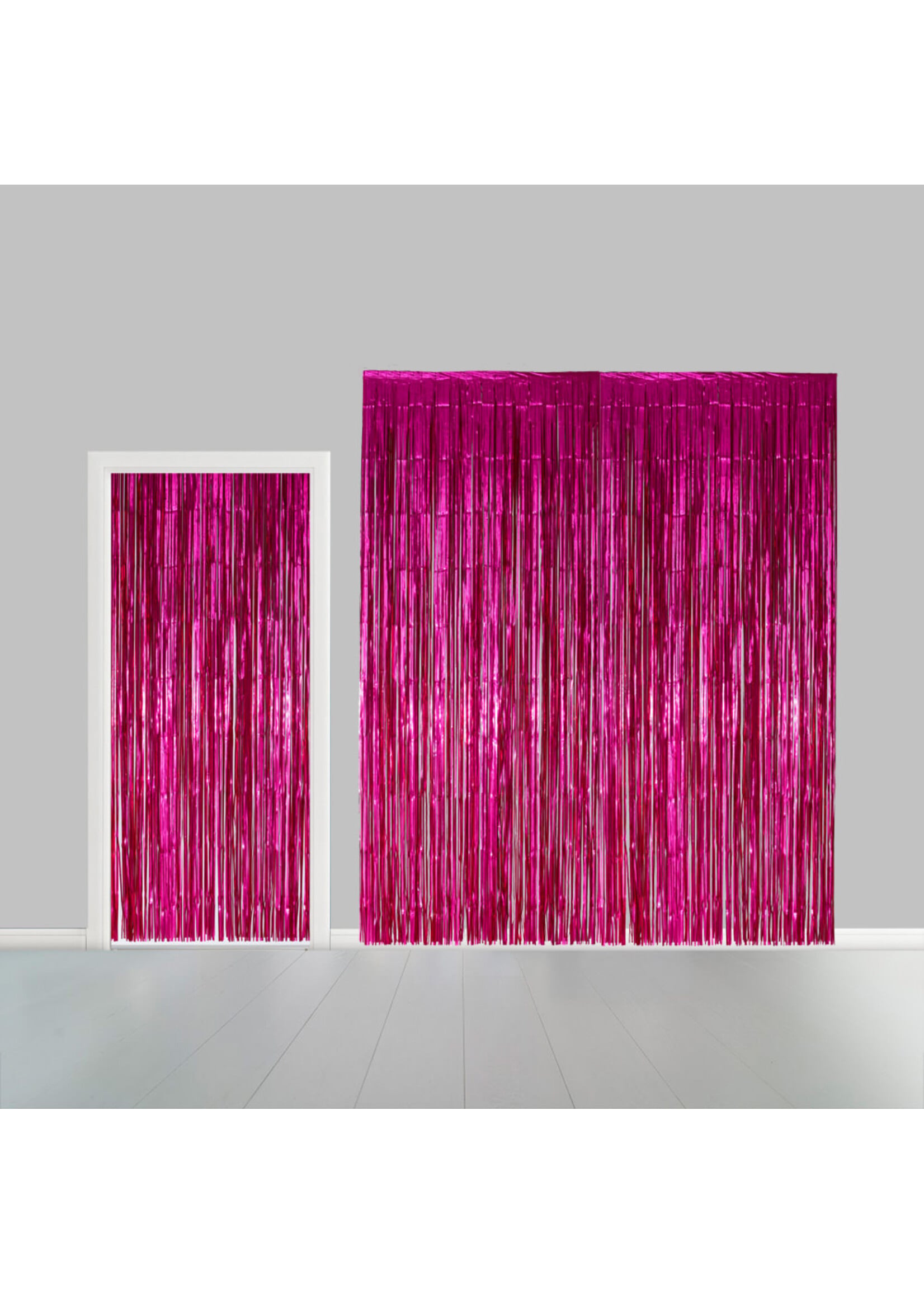 Globos Europe Feestgordijn 100 x 240 cm hot pink