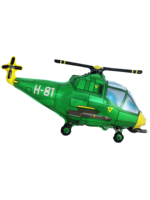 Feestkleding Breda Folieballon groene helikopter 56 x 97 cm