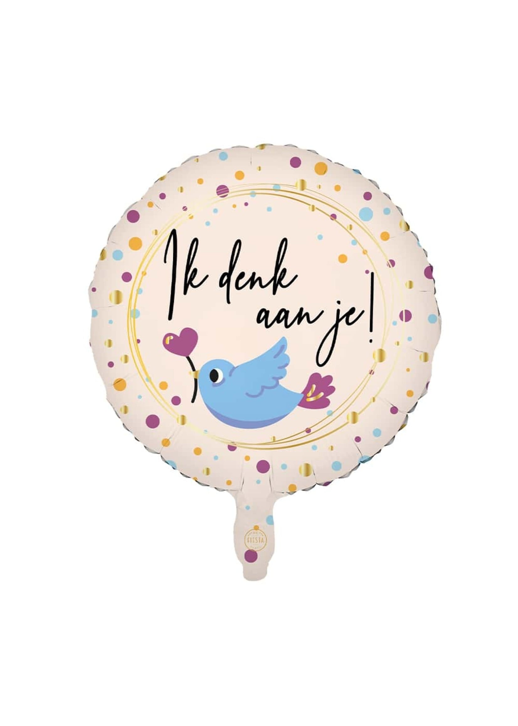 We Fiesta Party Folieballon Ik denk aan je 18inch/46 cm rond