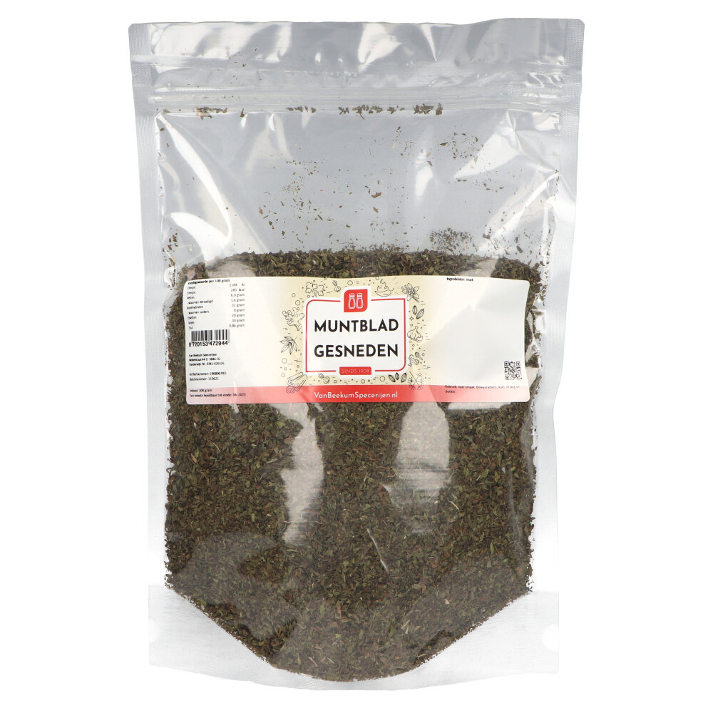 Muntblad gesneden Muntblad gesneden