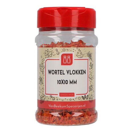 Wortel vlokken 10x10 mm Wortel vlokken 10x10 mm